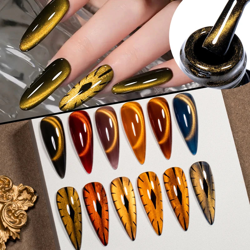 7ml Cat Magnetic Nail Trends 2025 Holographic Nail Art 6 Colors Reflective Cat's  Magnetic Nail Gel Soaking LED Gel Salon