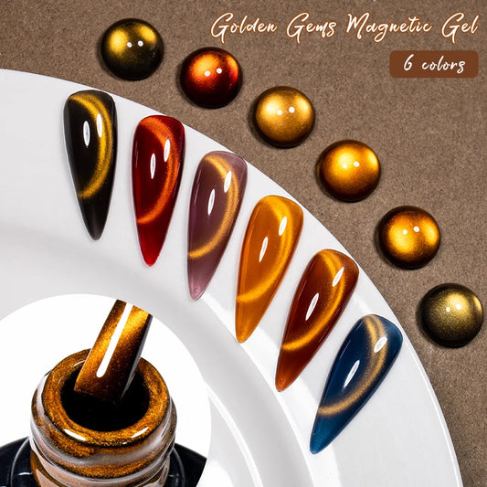 7ml Cat Magnetic Nail Trends 2025 Holographic Nail Art 6 Colors Reflective Cat's  Magnetic Nail Gel Soaking LED Gel Salon