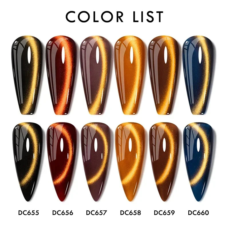 7ml Cat Magnetic Nail Trends 2025 Holographic Nail Art 6 Colors Reflective Cat's  Magnetic Nail Gel Soaking LED Gel Salon