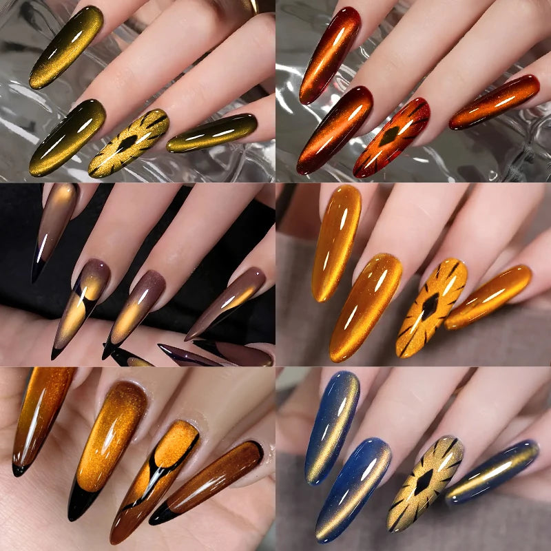 7ml Cat Magnetic Nail Trends 2025 Holographic Nail Art 6 Colors Reflective Cat's  Magnetic Nail Gel Soaking LED Gel Salon