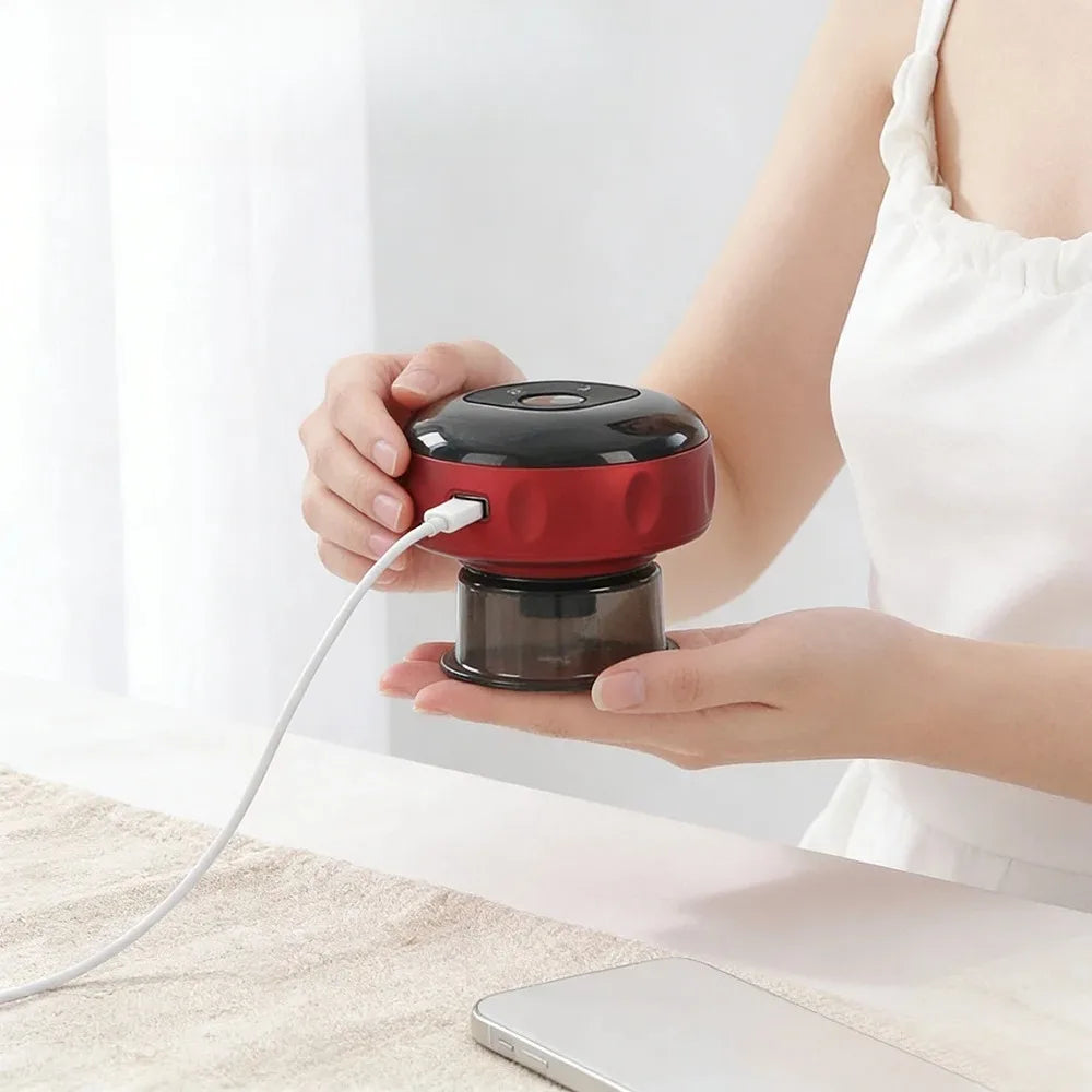Smart Electric Vacuum Cupping Device Body Scraping Massager Heating Suction Cup Device Physical Fatigue Relief Beauty Health
